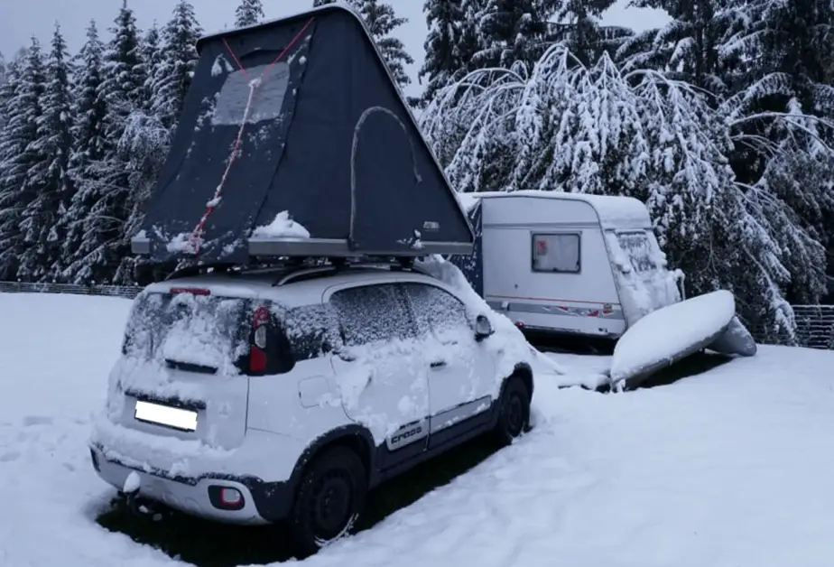 Dachzelten im Winter